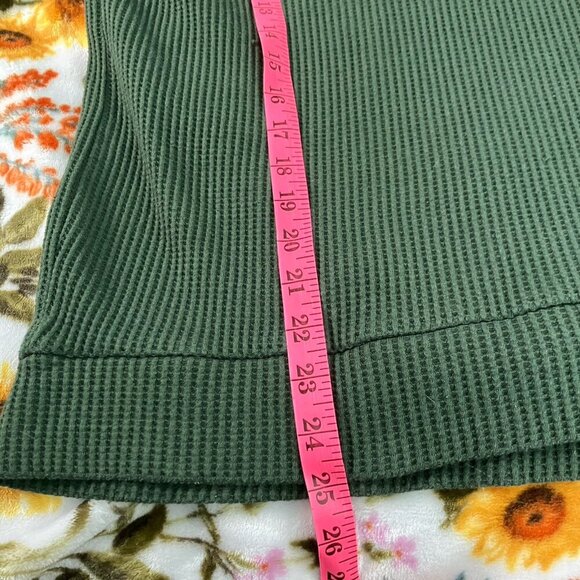 Gap Shirt Womens M Waffle Knit Oversize Turtleneck Emerald Green Long Sleeve - Picture 6 of 7